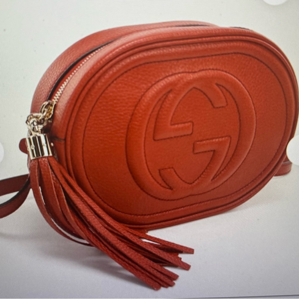 Gucci Red Soho Disco Crossbody Bag, NWT, dust cover & shopping bag